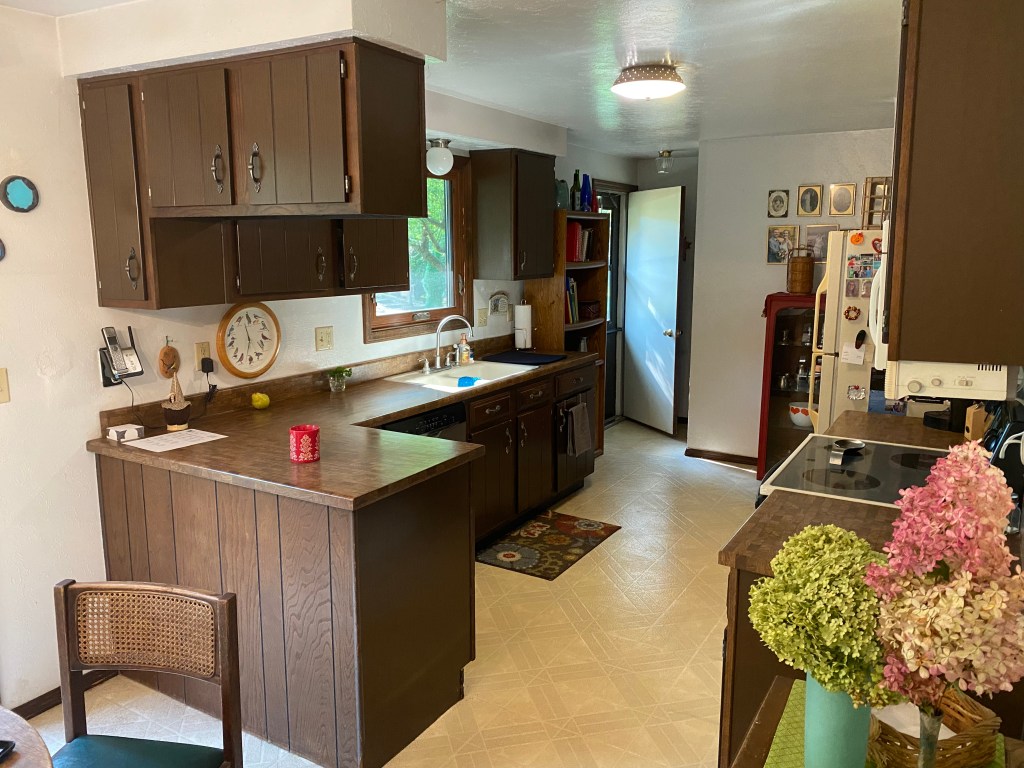 Before image of kitchen counter with sink